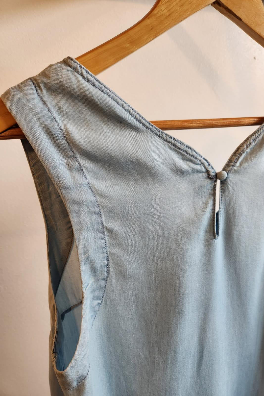 Wave Trim Tencel Mini Dress