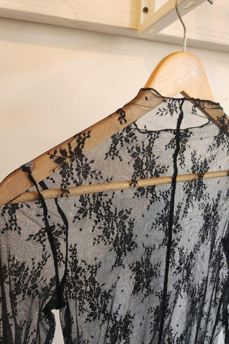 Sheer Lace Long Sleeve Top