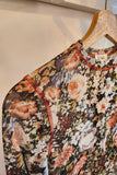 Floral Mesh Long Sleeve Top