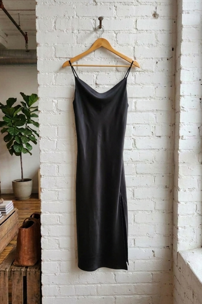 Sleek Satin Slip Dress