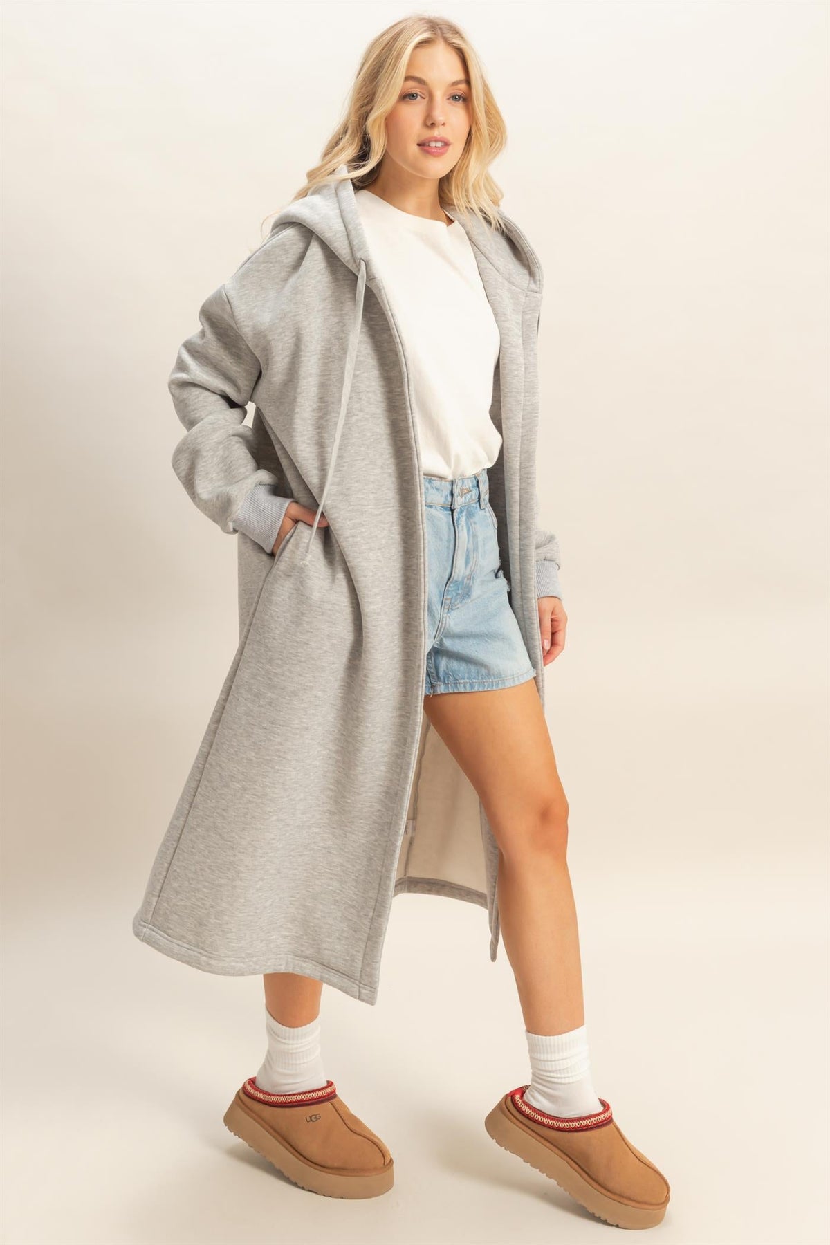 Long Lounge Hoodie Coat