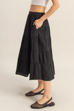 Cotton Gauze Boho Midi Skirt