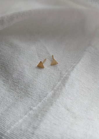 Gold Seashell Stud Earrings by Layer the Love