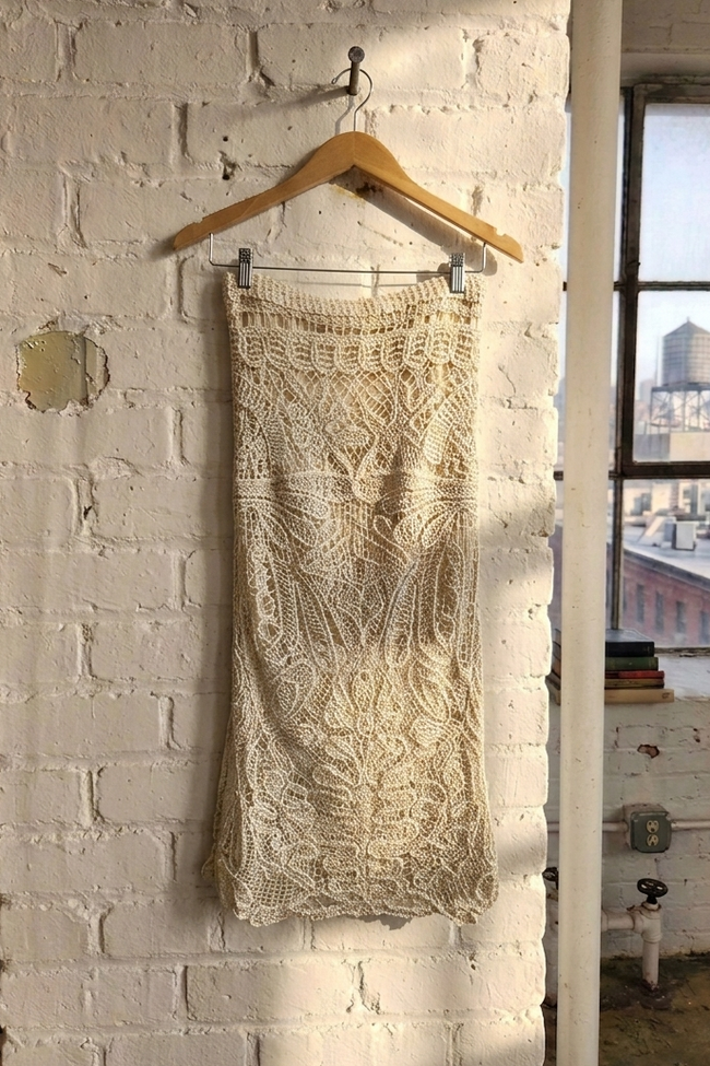 Crochet Lace Midi Skirt
