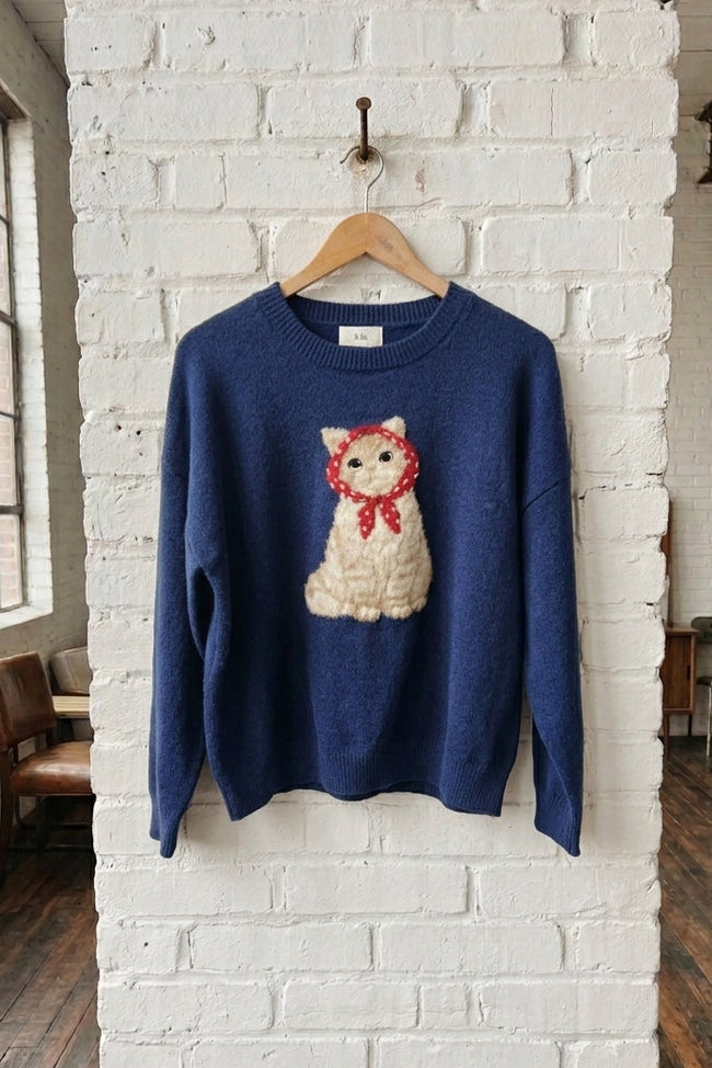 Cat Patterned Sweater