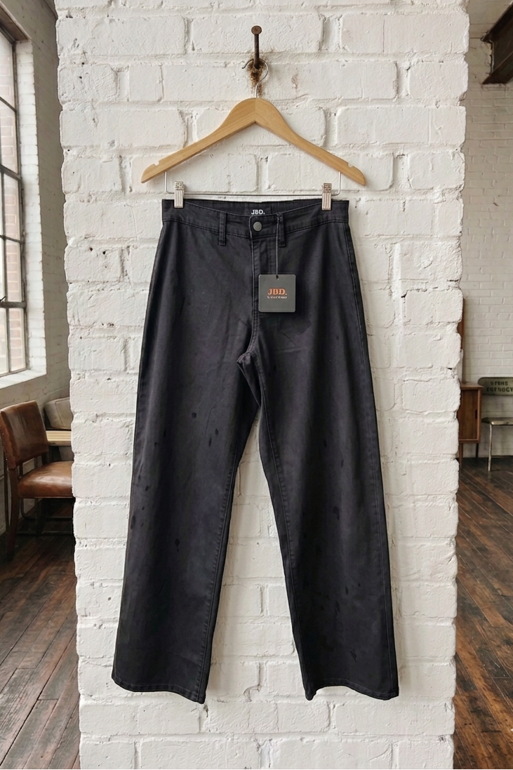 Black Stretch Twill Trouser