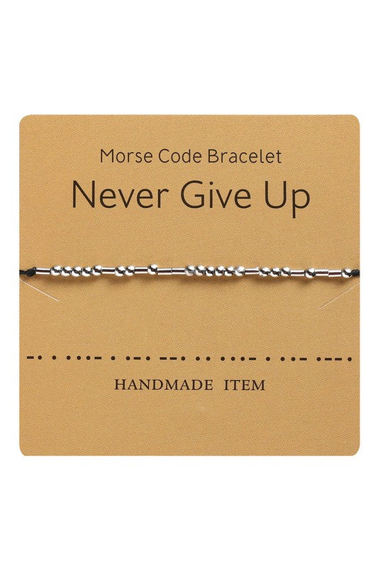 Morse Code Beaded Bracelet