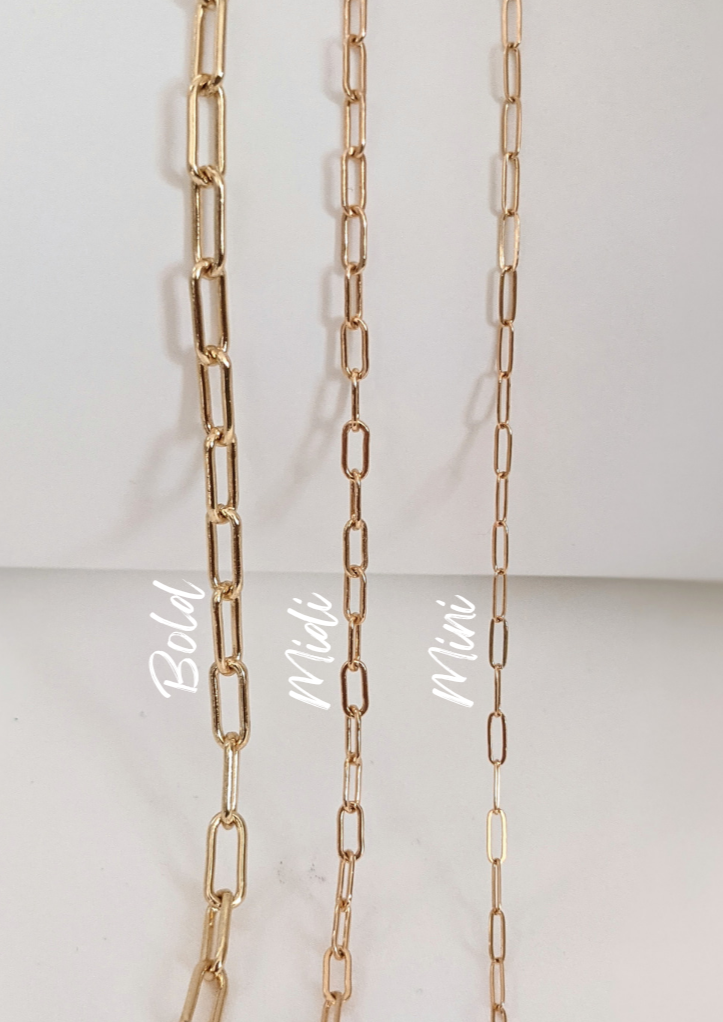 Gold Bold Paperclip Chain Necklace by Layer the Love