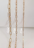 Gold Mini Paperclip Chain Necklace 16
