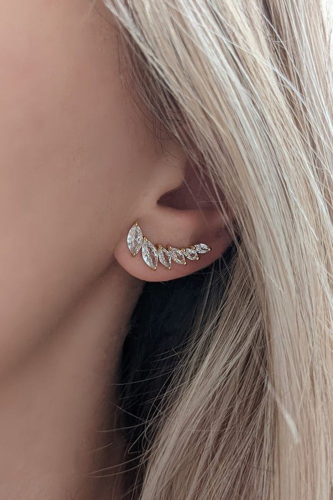 Blake Marquise Ear Climber by Layer the Love