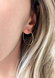 Gold Essential Hoop Earrings 30mm by Layer the Love