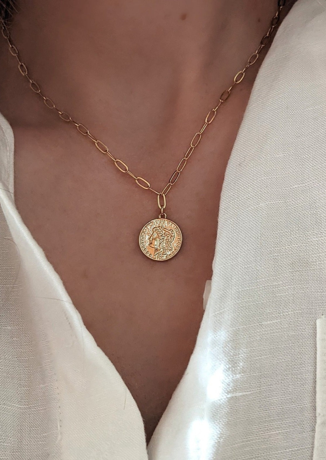 Buy Gold Coin Necklace Set / Ottoman Coin Necklace / Turkish Coin Necklace  / Round Gold Medallion, Gold Disc Pendant / Simple Jewelry Online in India  - Etsy