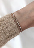 Dainty Gold Tennis Bracelet by Layer the Love