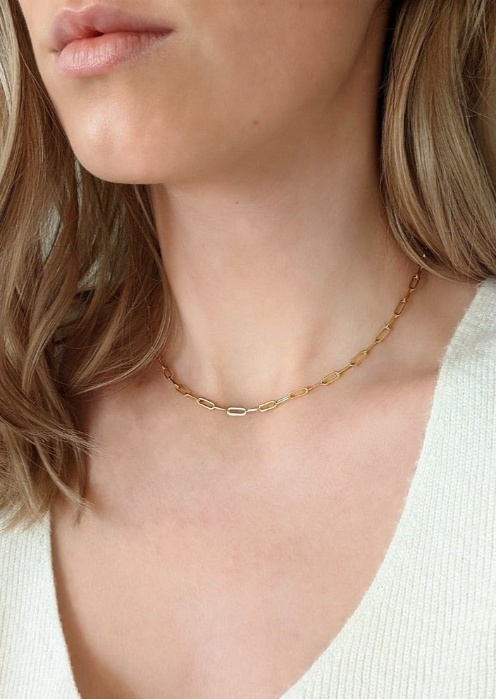 14k Gold 6mm Paperclip Chain Necklace Elongated Paperclip Chain, Long Link  Chain, Layering Necklace, Unisex Gold Chain, Graduation Gift - Etsy