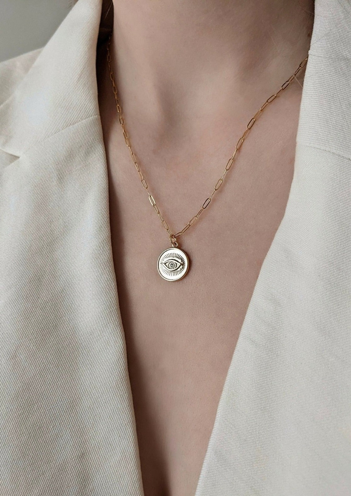 Calypso Evil Eye Necklace by Layer the Love