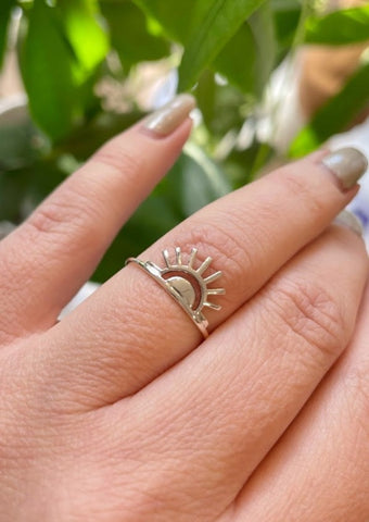 Delicate Three Sided Sterling Silver Ring