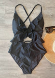 Final Sale - Crossover Ruffle Monokini Swimsuit