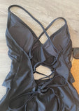 Final Sale - Crossover Ruffle Monokini Swimsuit