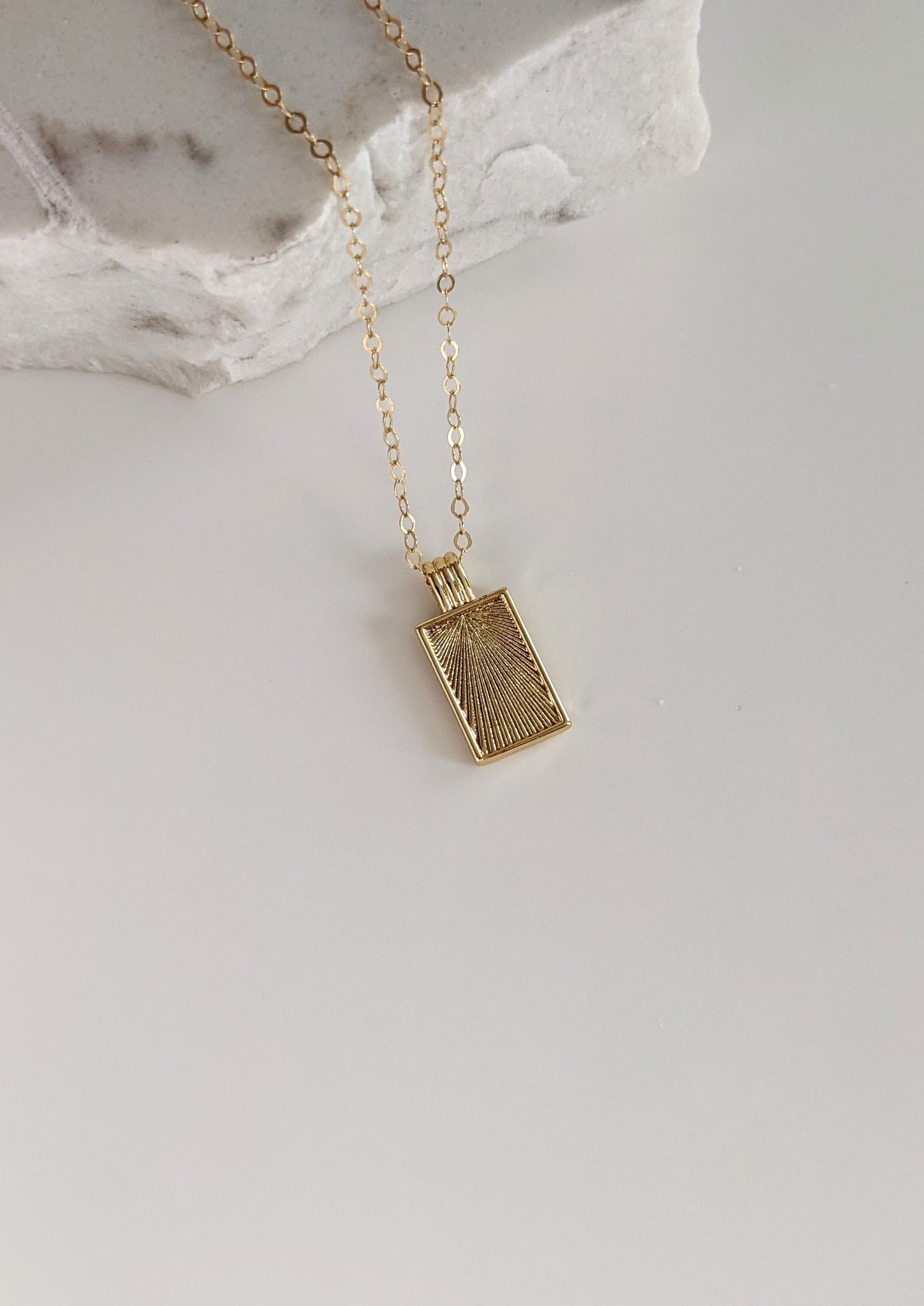 Rectangle Starburst Necklace by Layer the Love