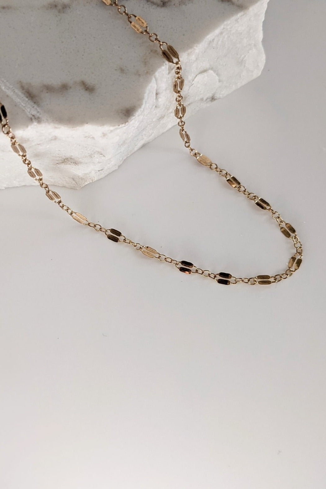Gold Lace Chain Choker Necklace by Layer the Love