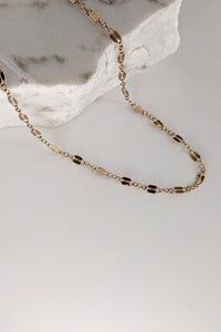 Gold Lace Chain Choker Necklace by Layer the Love