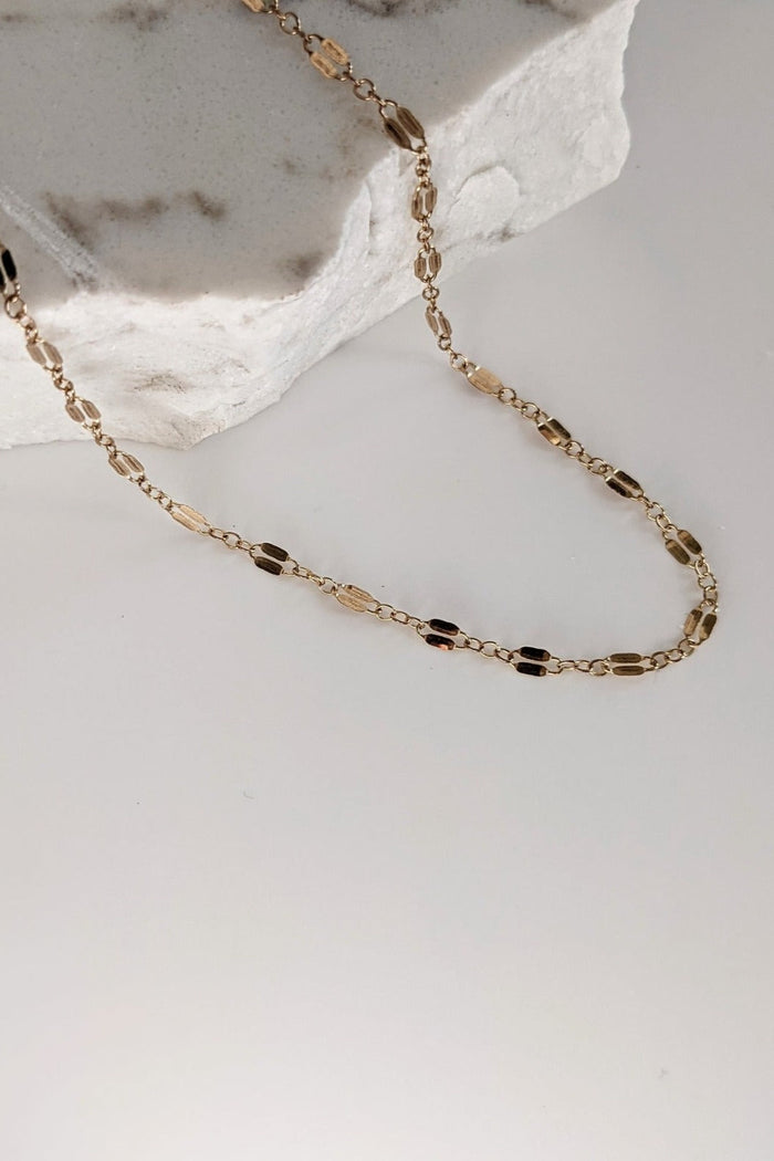 Gold Lace Chain Choker Necklace by Layer the Love