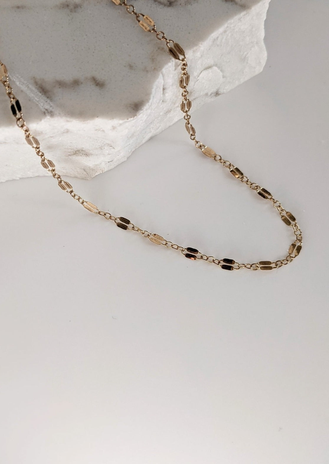 Gold Lace Chain Choker Necklace by Layer the Love