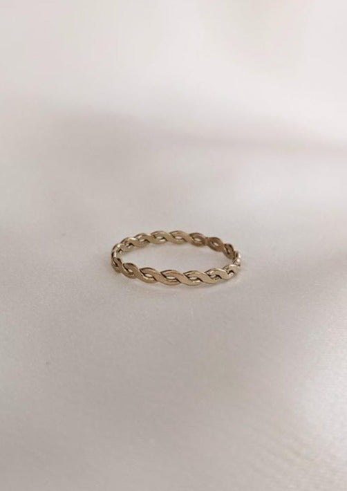 Gold Braided Ring by Layer the Love