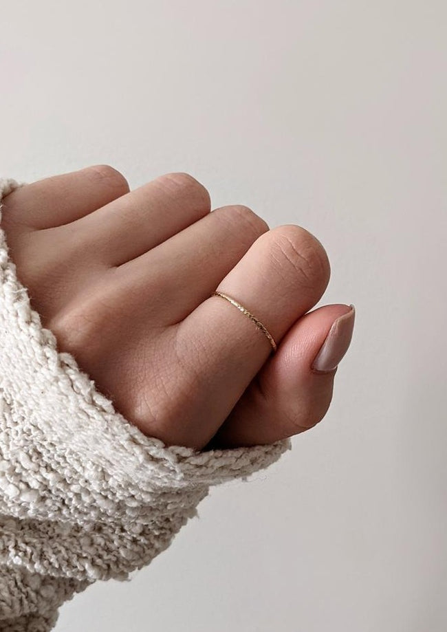 Gold Sparkle Stacking Ring by Layer the Love
