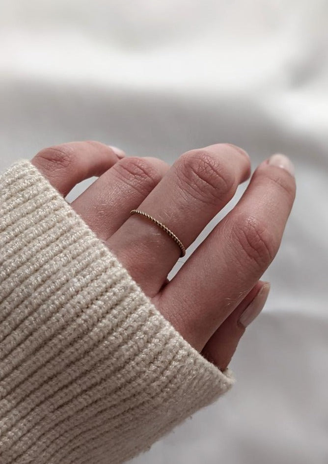 Gold Twist Stacking Ring by Layer the Love