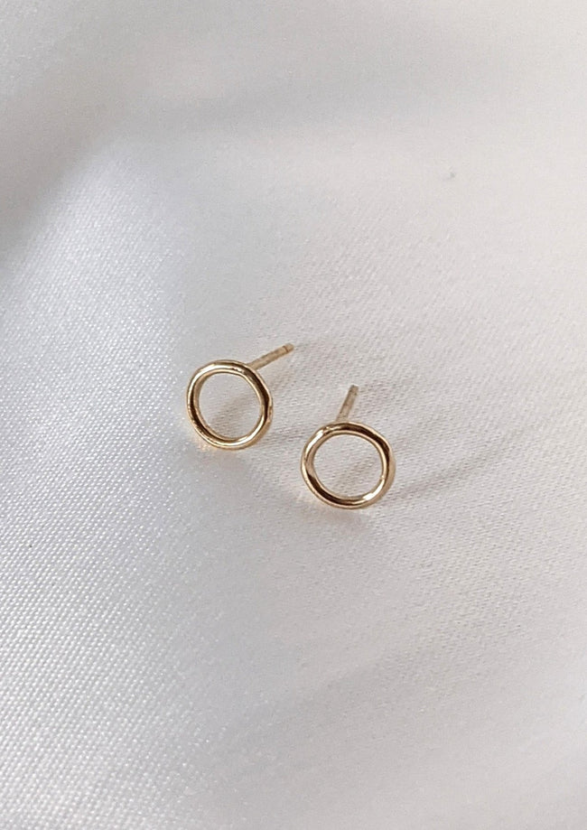 Open Circle Stud Earrings by Layer the Love