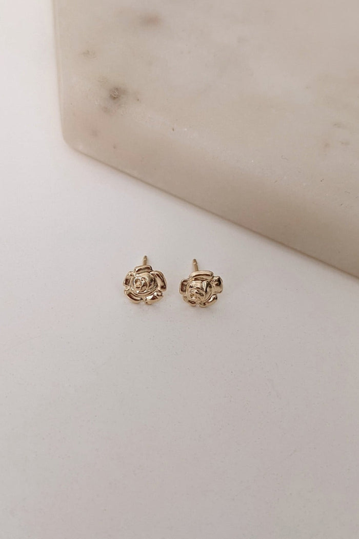Rose Stud Earrings by Layer the Love