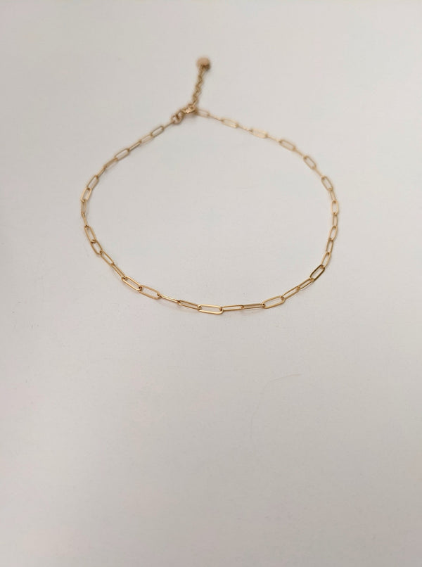 Mini Paperclip Chain Anklet by Layer the Love