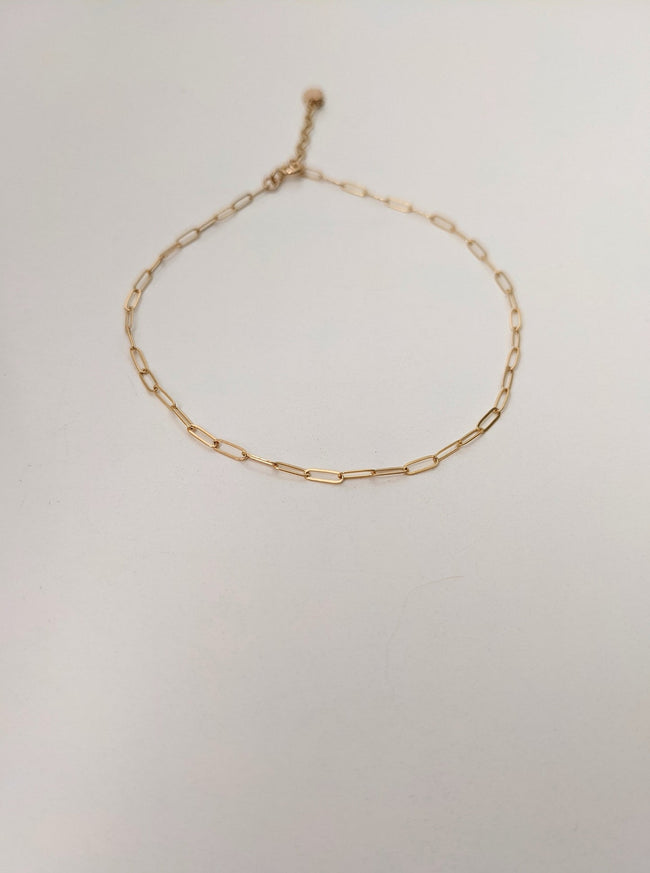 Mini Paperclip Chain Anklet by Layer the Love