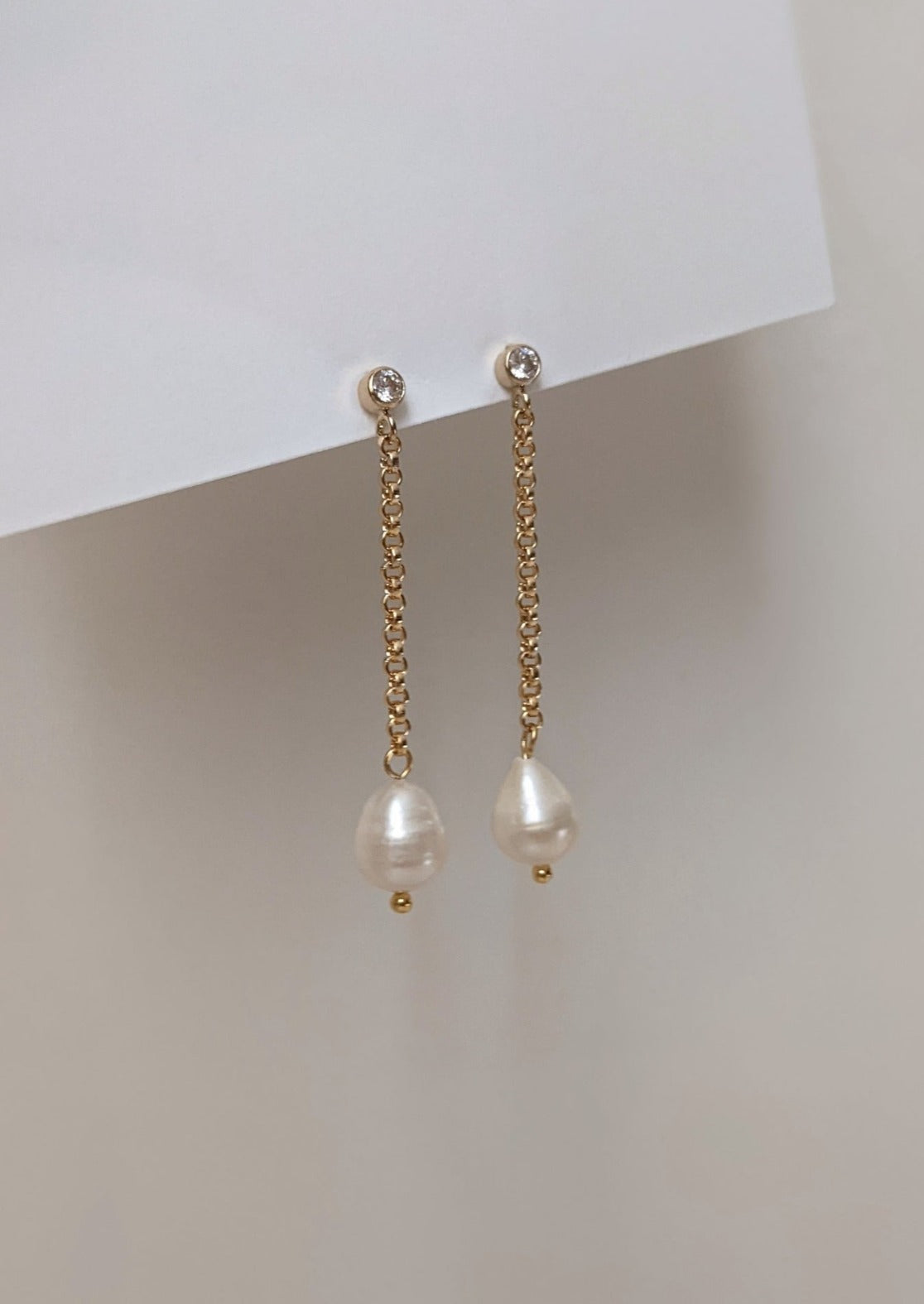 Bella Pearl Earrings by Layer the Love