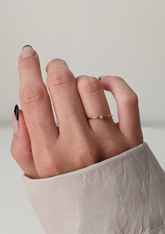 Solo Stone Stacking Ring by Layer the Love