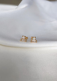 Opal Baguette Studs by Layer the Love