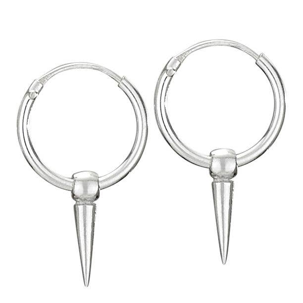 Sterling Silver Dagger Hoop Earrings