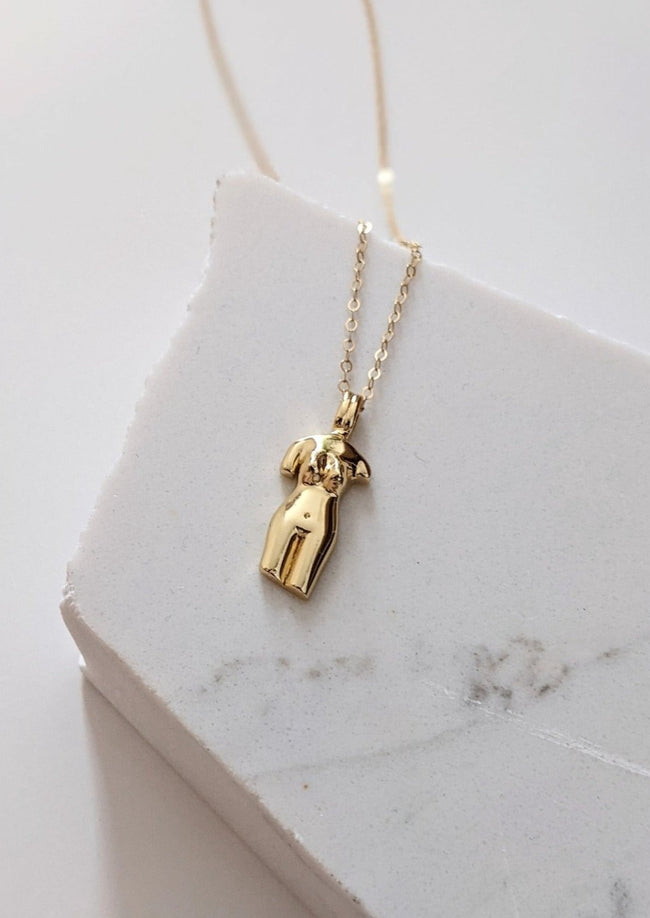 Gold La Femme Female Figure Necklace by Layer the Love