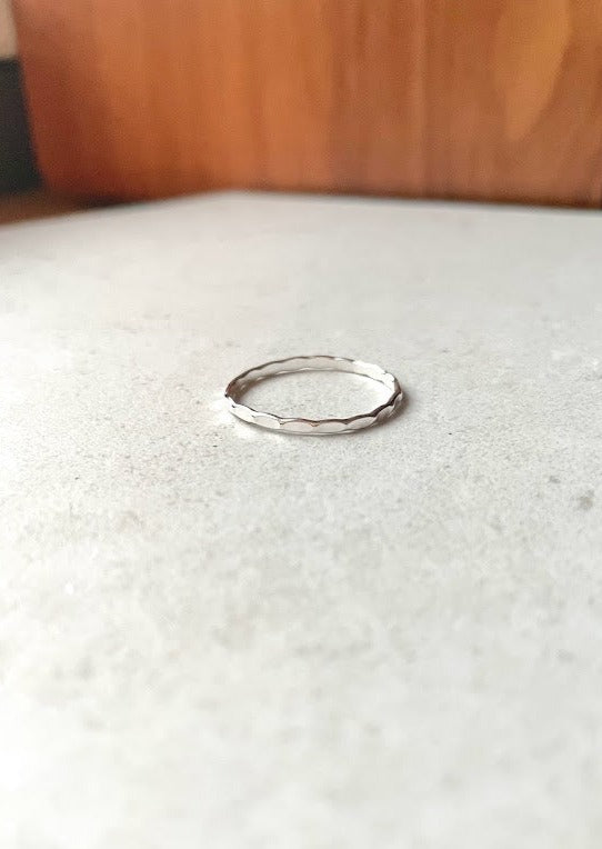 Sterling Silver Divot Stacking Ring